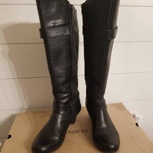 Born Womens Black Leather Boots, size 8.5M